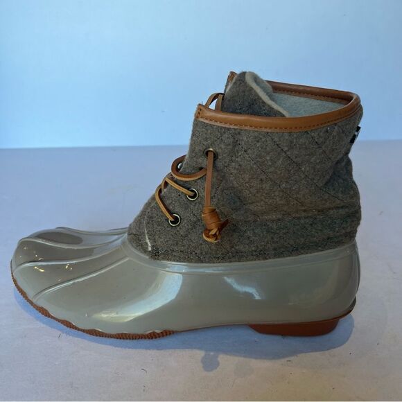 Seven7 Women's Wool Goose Boots Lace Up Tan Size 9 Mid-Calf - Picture 3 of 10